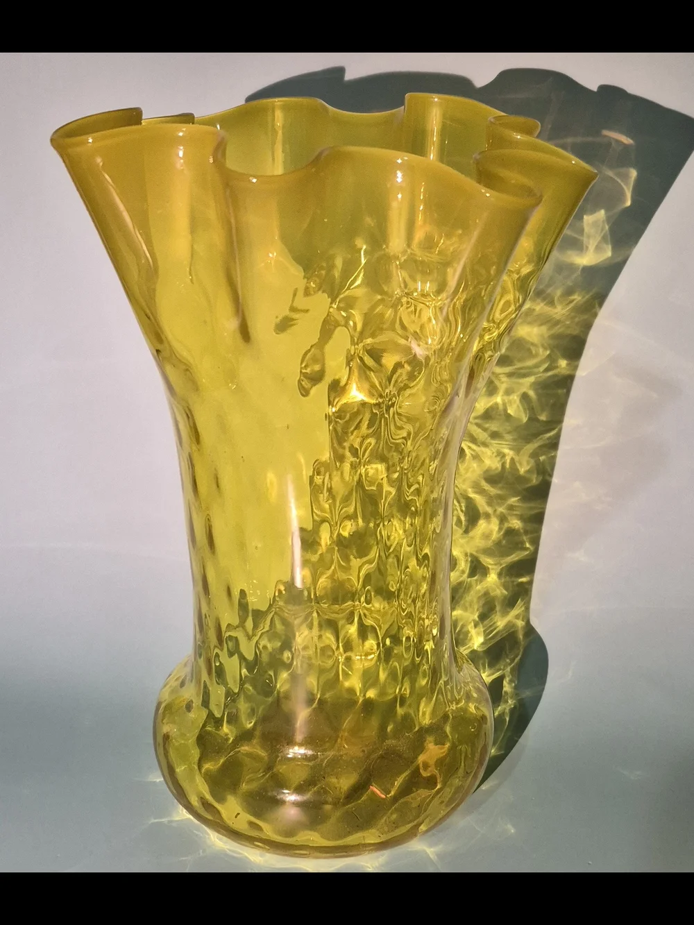Murano Textured Glass Vase - Decorative Home Accent